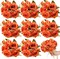 8PCS Orange Artificial Peony Flowers Bouquet, Silk Fall Peonies for DIY Wedding Arrangements, Autumn Centerpieces, Party Decorations, Home & Table Floral Decor